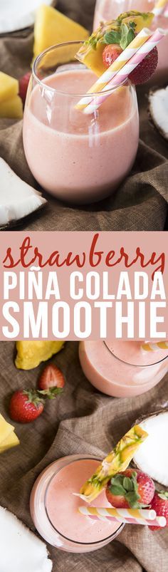 Strawberry Piña Colada Smoothie