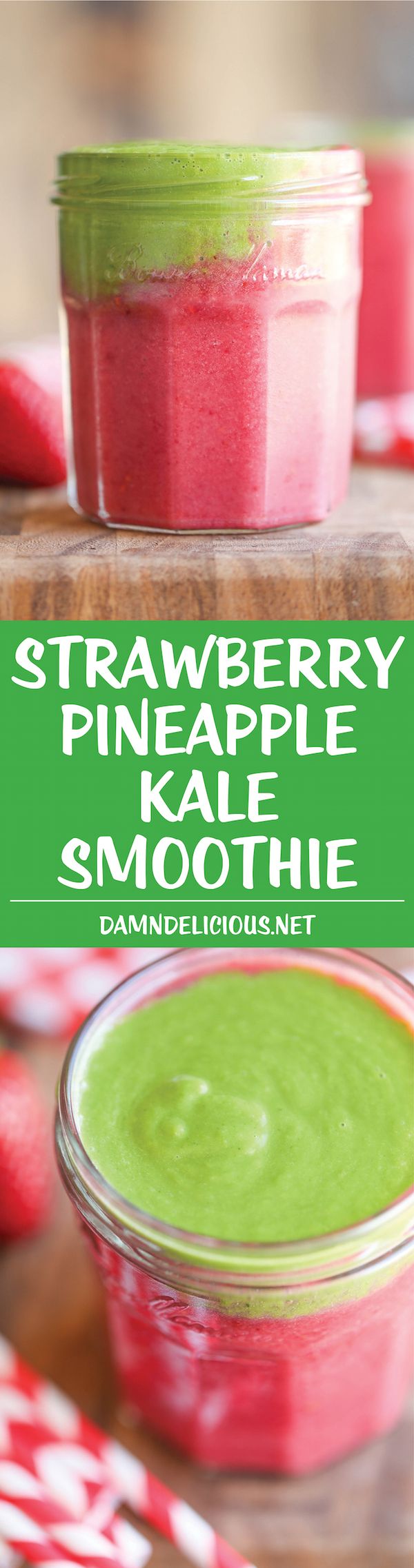 Strawberry Pineapple Kale Smoothie