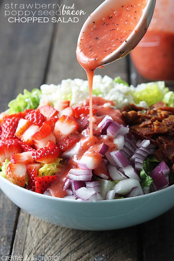 Strawberry Poppyseed and Bacon Chopped Salad