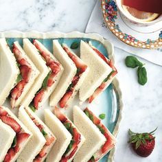 Strawberry tea sandwiches