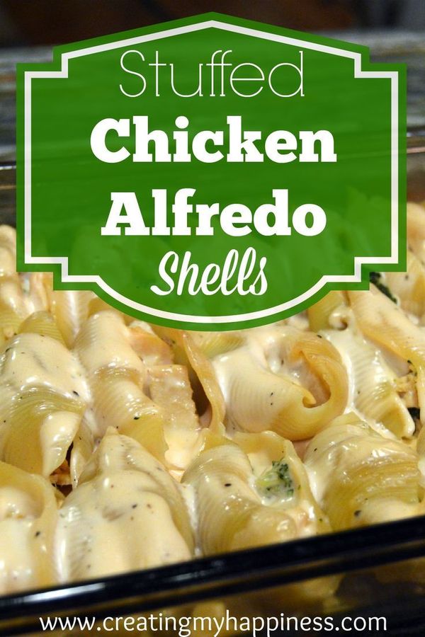 Stuffed Chicken Alfredo Shells