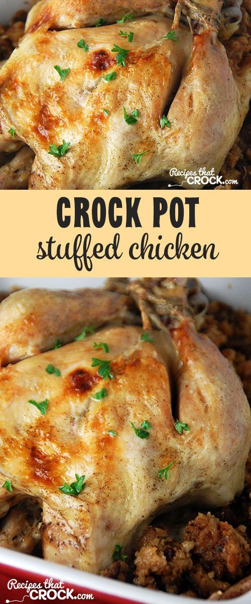 Stuffed Crock Pot Chicken