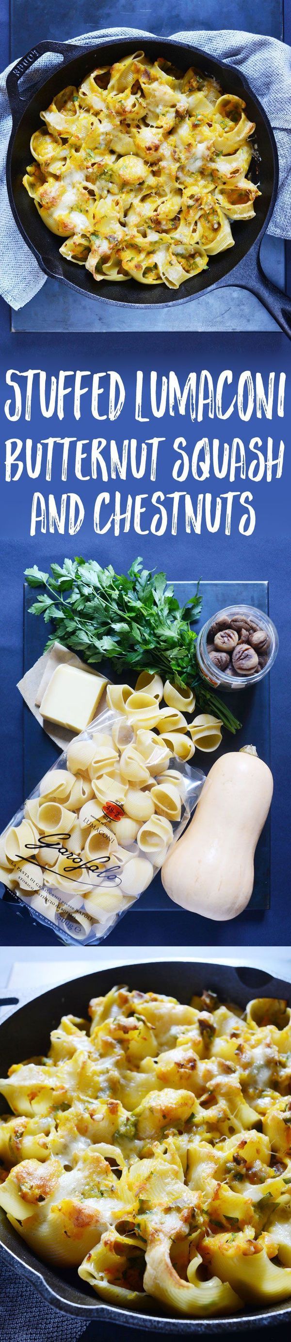 Stuffed Lumaconi with Butternut and Chestnuts