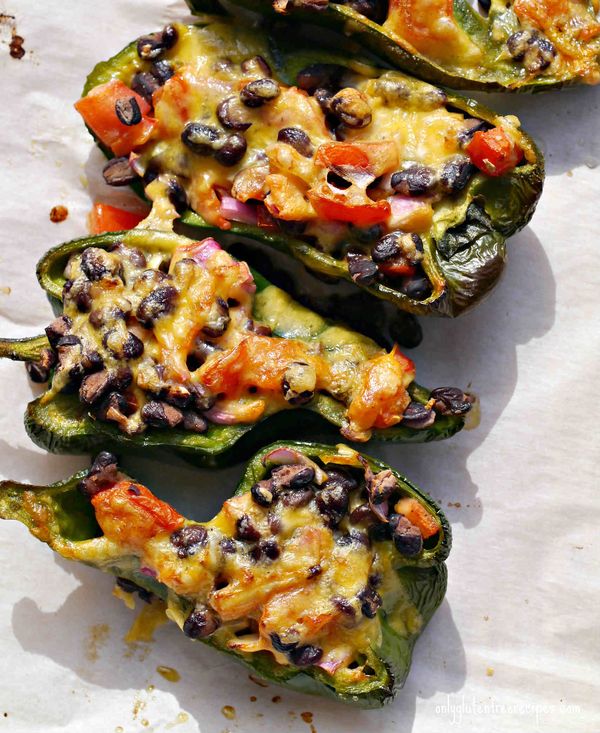 Stuffed Roasted Poblano Pepper