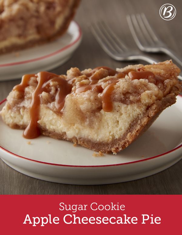 Sugar Cookie Apple Cheesecake Pie