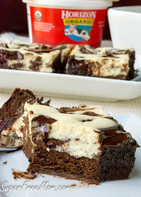 Sugar-Free Cheesecake Brownies (Gluten Free and Low Carb
