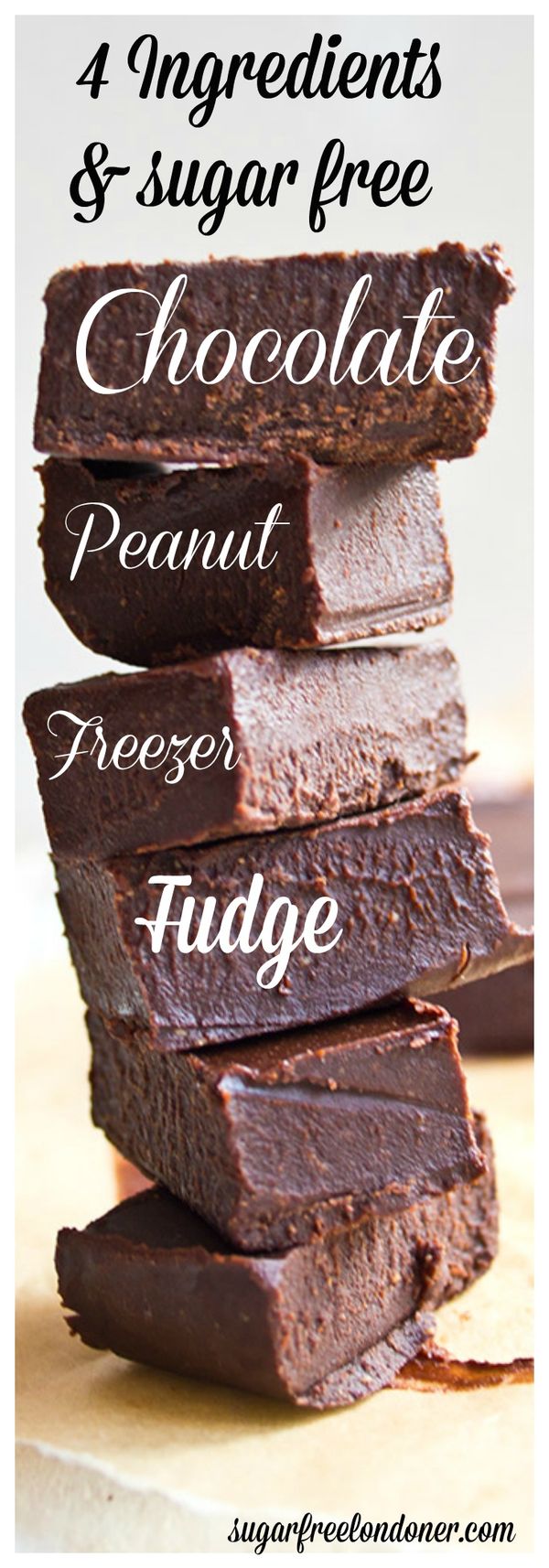 Sugar Free Chocolate Peanut Butter Freezer Fudge