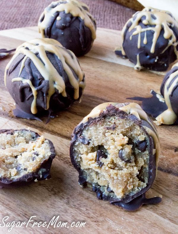 Sugar-Free Peanut Butter Cookie Dough Truffles (Low Carb, Vegan