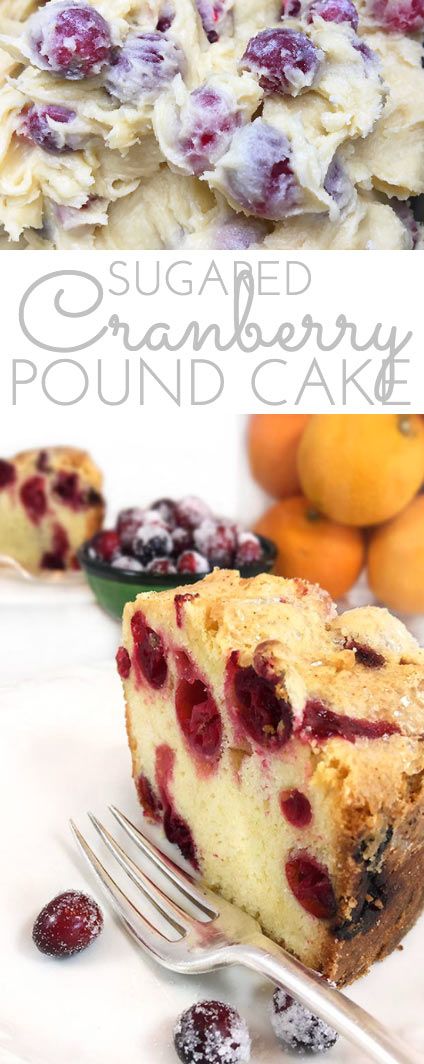 Sugared Cranberry Pound Cake