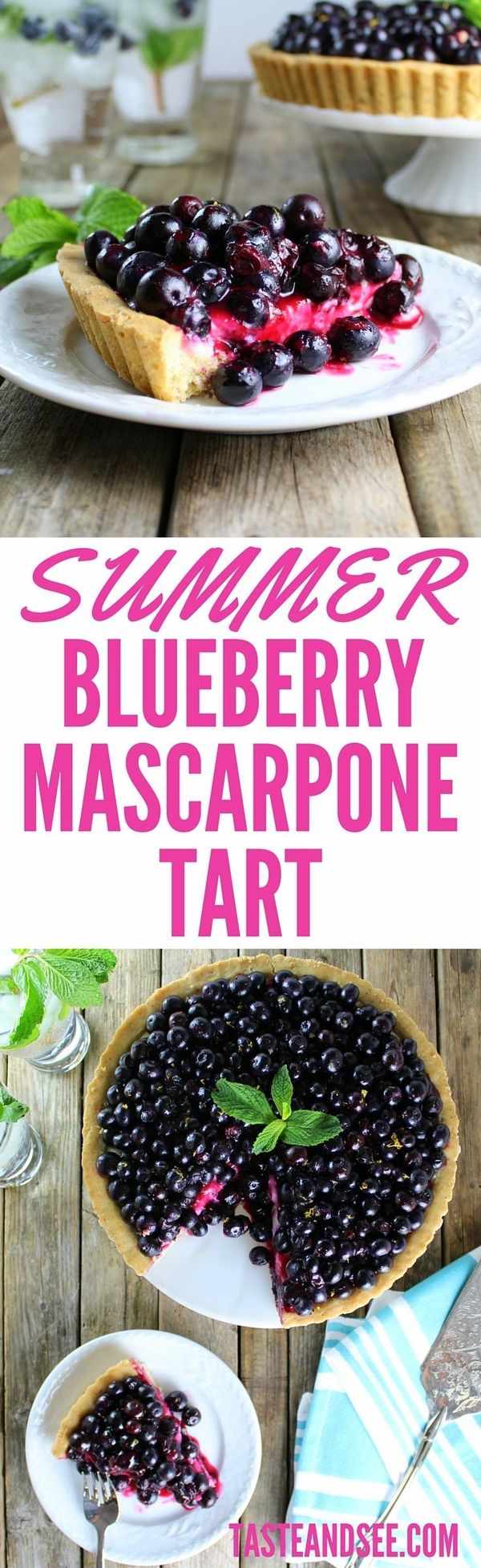 Summer Blueberry Mascarpone Tart