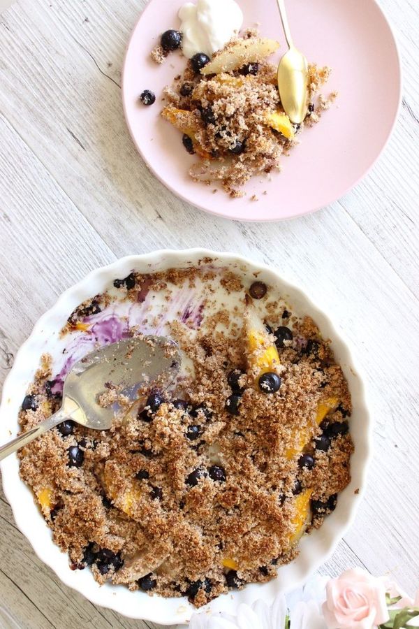 Summer fruit crumble