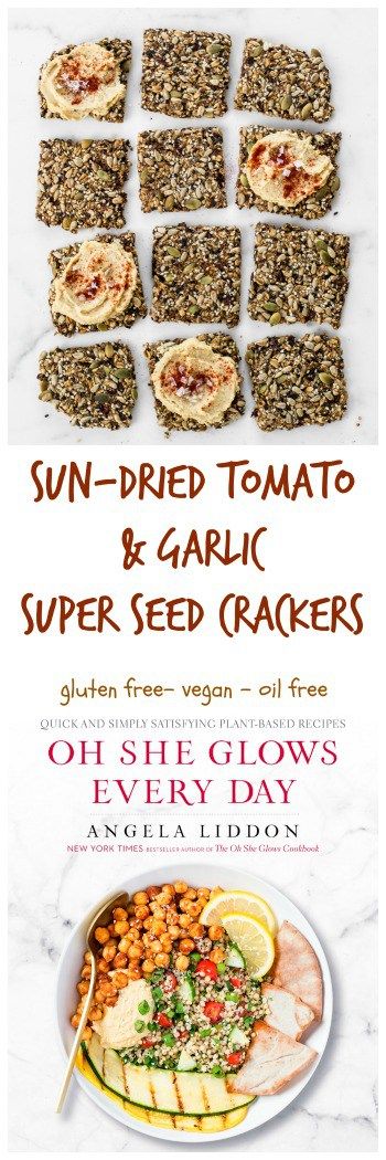 Sun-dried Tomato & Garlic Super Seed Crackers