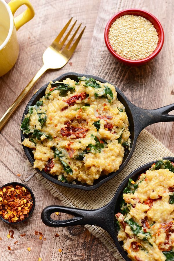 Sun Dried Tomato, Kale, and Quinoa Mac n Cheese