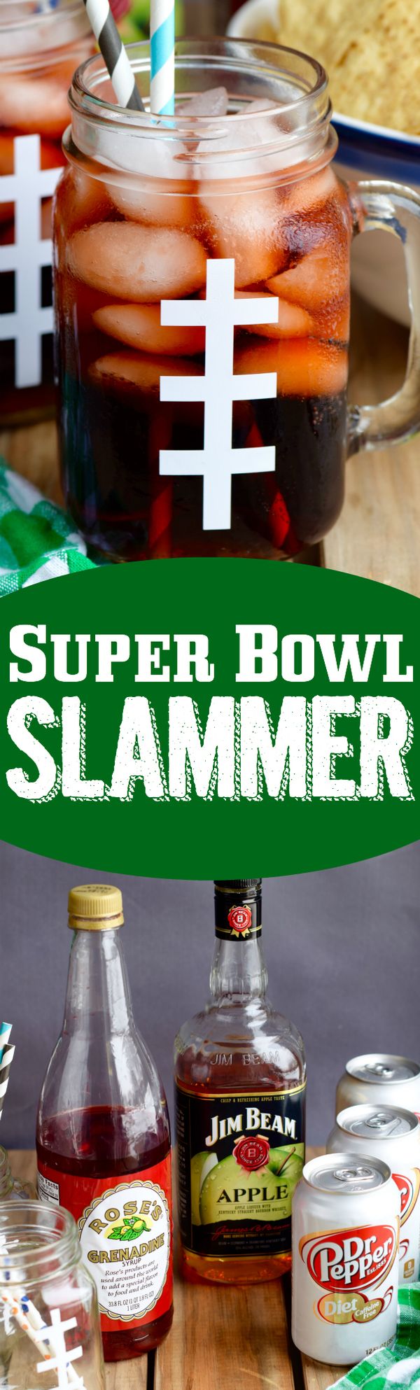 Super Bowl Slammer & DIY Football Glasses