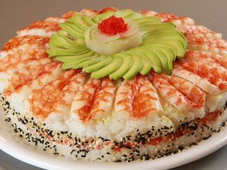 Sushi cake