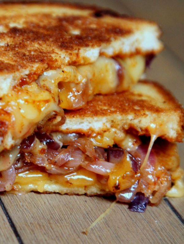 Sweet and Spicy Caramelized Onion & BBQ Grilled Cheese