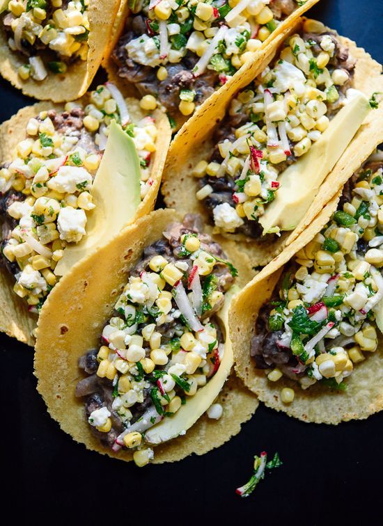 Sweet Corn and Black Bean Tacos