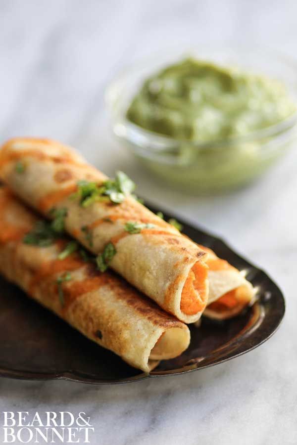 Sweet Potato & Lime Taquitos (Gluten Free & Vegan