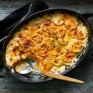 Sweet Potato and Gouda Gratin