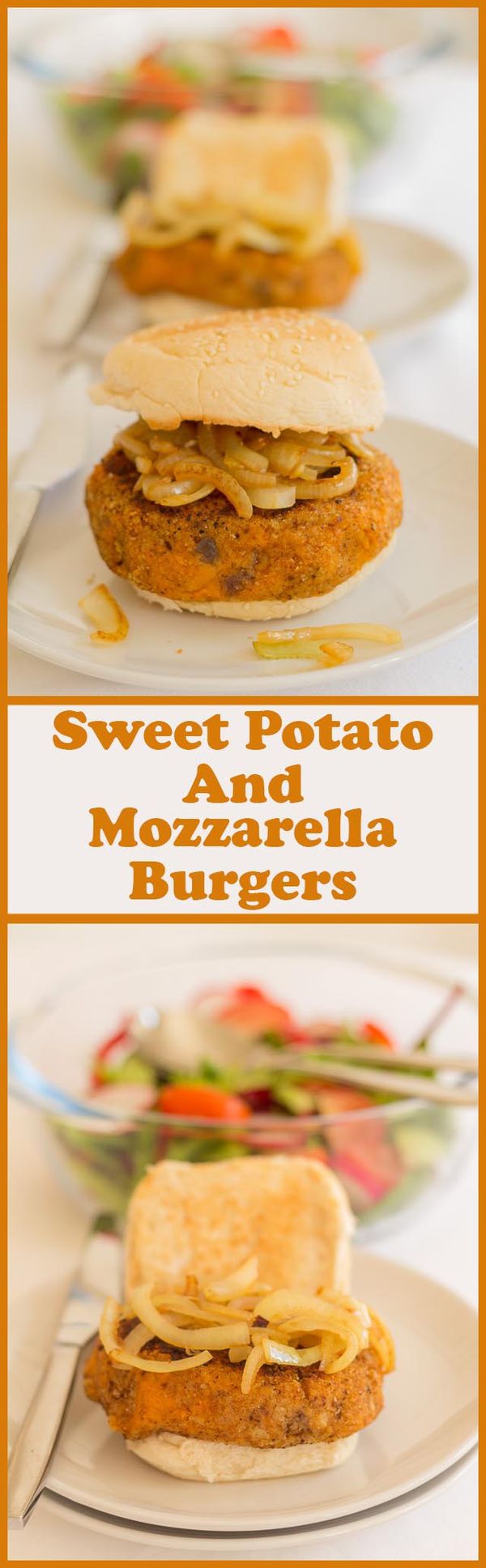 Sweet Potato and Mozzarella Burgers