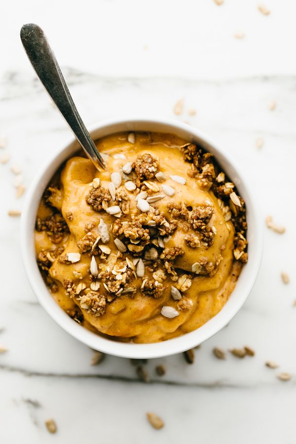 Sweet Potato Breakfast Nice Cream with Cinnamon-Sunflower Crumble