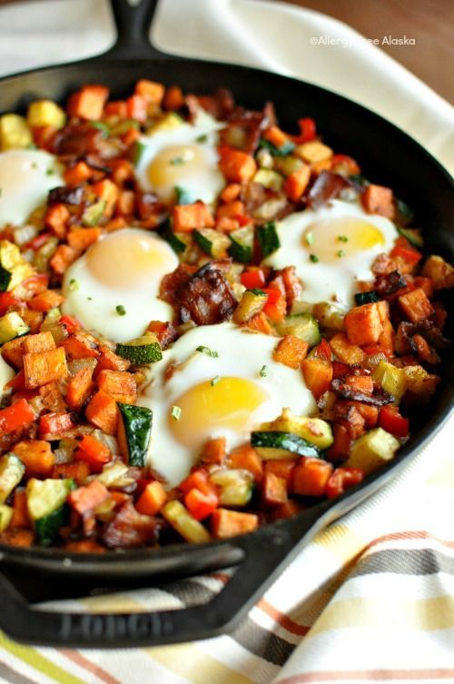 Sweet Potato Breakfast Skillet with Bacon