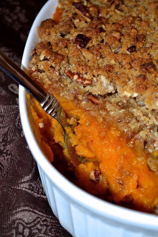 Sweet Potato Casserole with Pecan Streusel