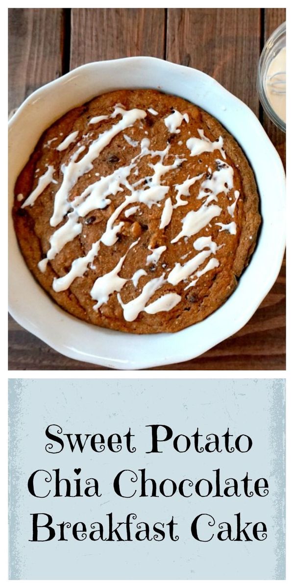 Sweet Potato Chia Chocolate Breakfast Cake