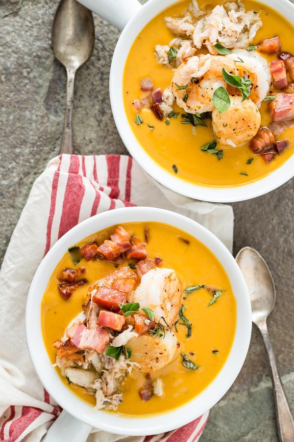 Sweet Potato Chowder with Pancetta Chunks