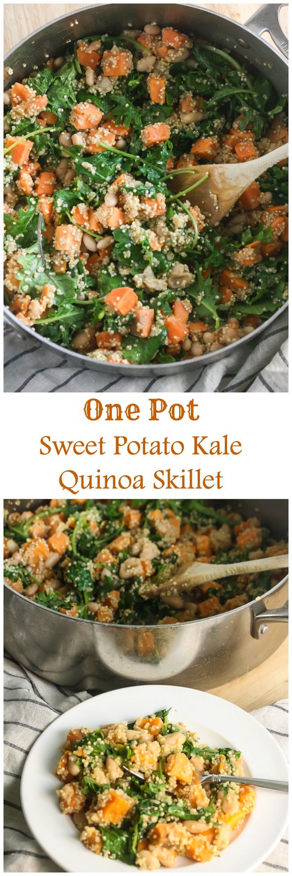 Sweet Potato Kale Quinoa Skillet