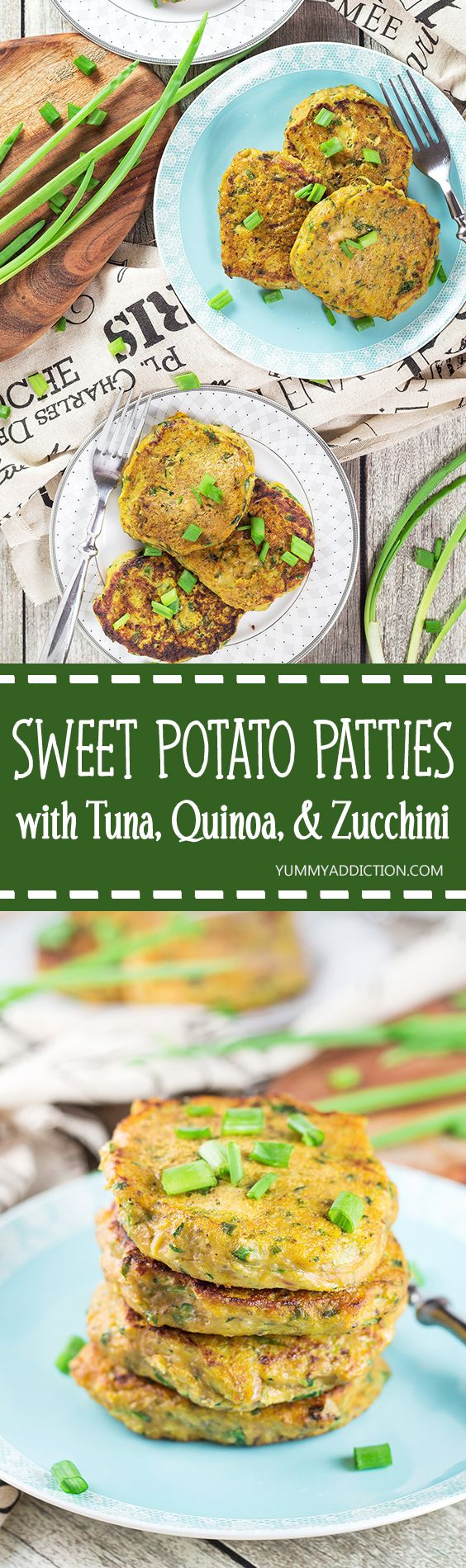 Sweet Potato Patties with Tuna, Quinoa, & Zucchini