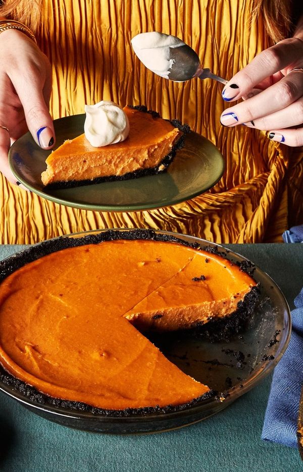 Sweet Potato–Miso Pie with Chocolate-Sesame Crust