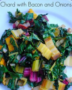 Swiss Chard with Bacon and Onions