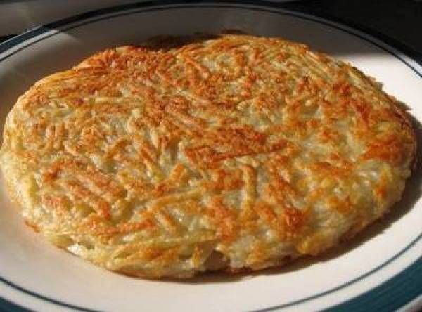 Swiss rosti (crisp and golden potatoes