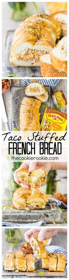 Taco Stuffed French Bread Baguette