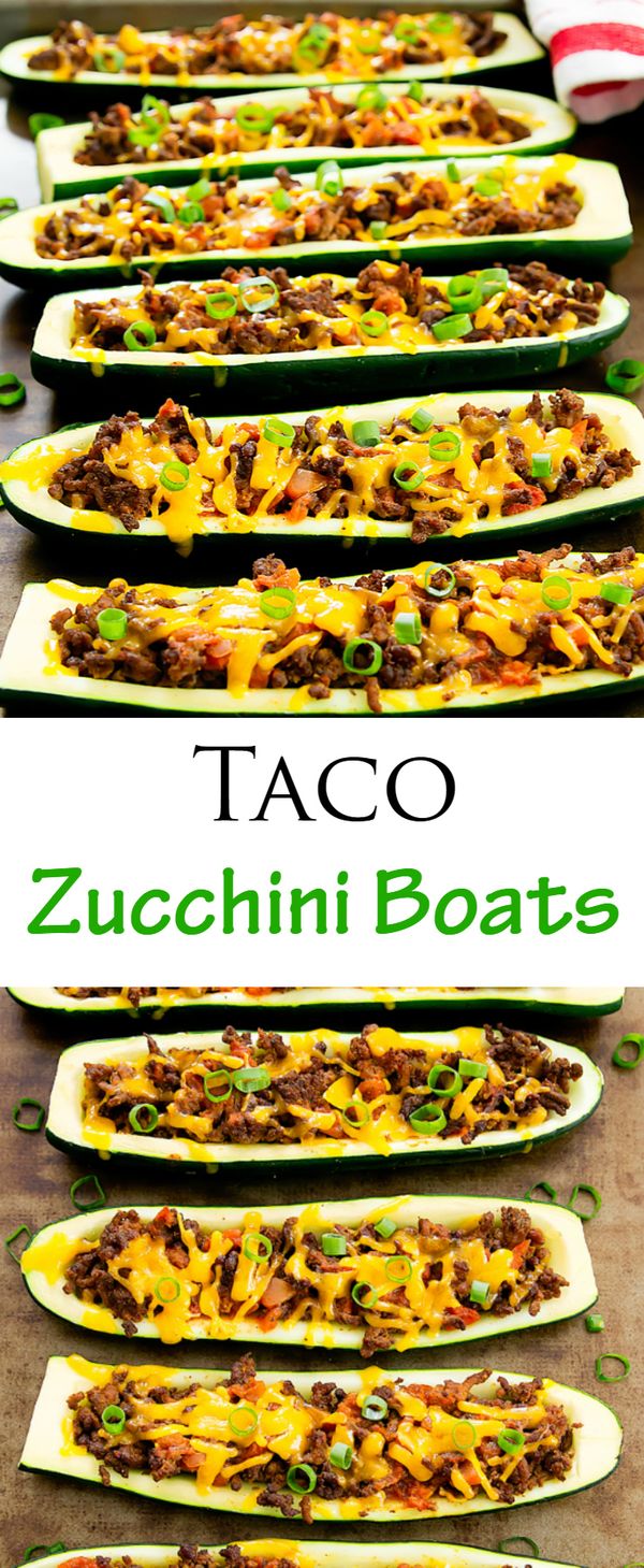 Taco Stuffed Zucchini Boats