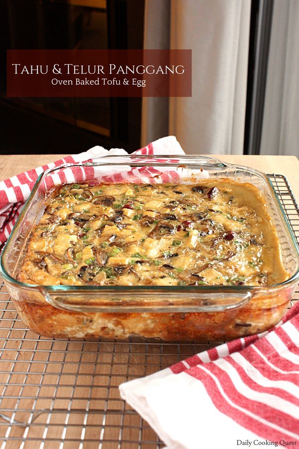 Tahu dan Telur Panggang - Oven Baked Tofu and Egg