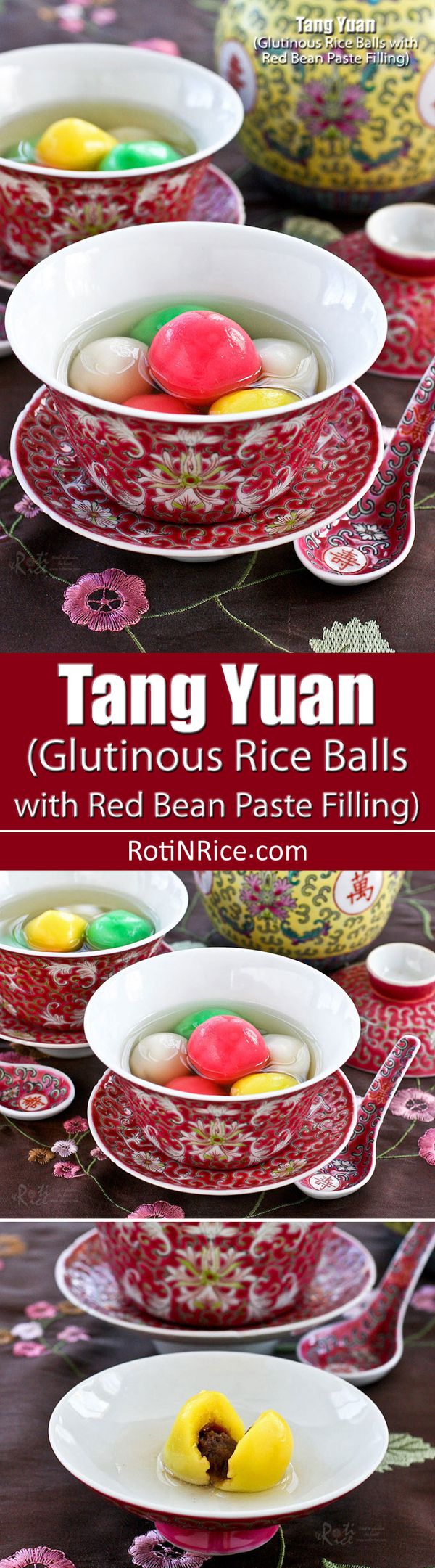 Tang Yuan (Glutinous Rice Balls with Red Bean Paste Filling