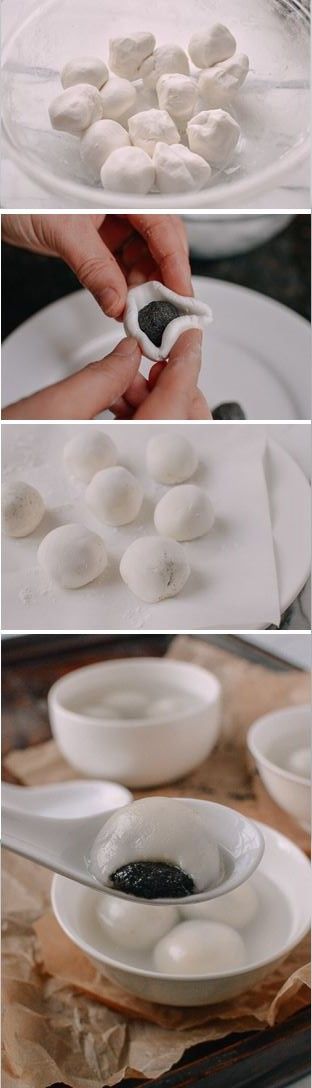 Tang Yuan (Sweet Rice Balls with Black Sesame Filling