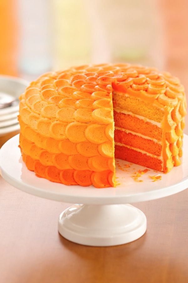 Tangerine Ombre Cake