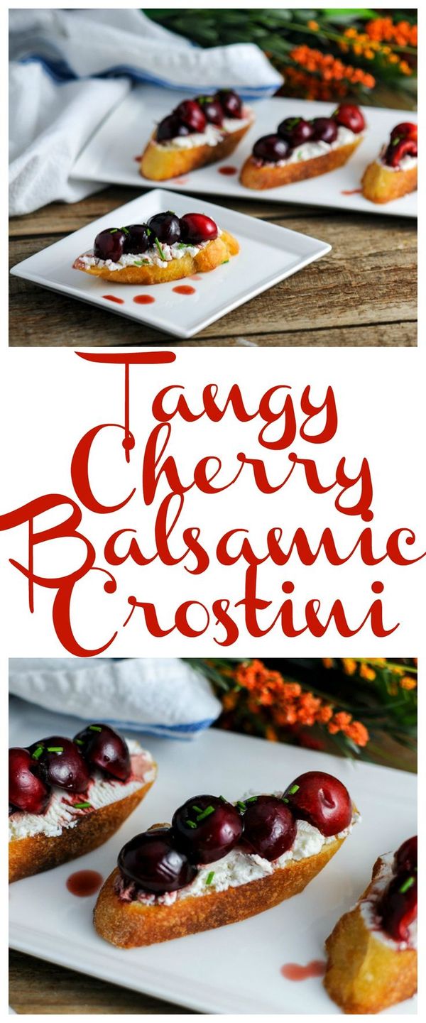 Tangy Balsamic Cherry Crostini