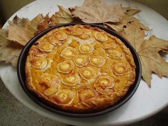 Tarte potimarron et chèvre