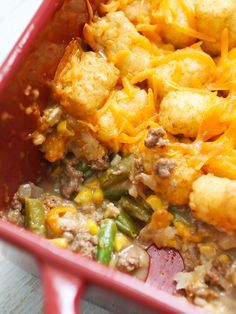 Tater Tot Casserole (aka Tater Tot Hotdish