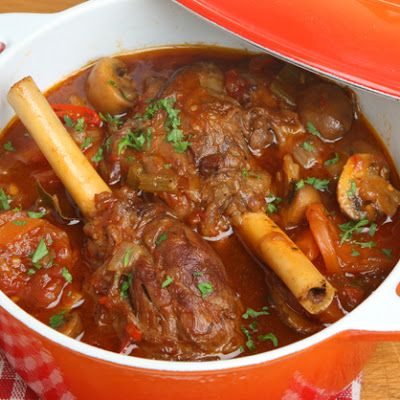 Tender Slow Cooker Mushroom Lamb Shanks