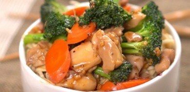 Teriyaki chicken and vegetables