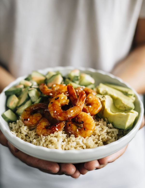 Teriyaki Shrimp Sushi Bowl