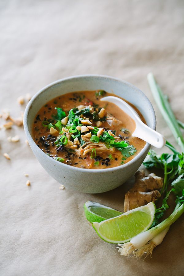 Thai Chicken Forbidden Rice Soup