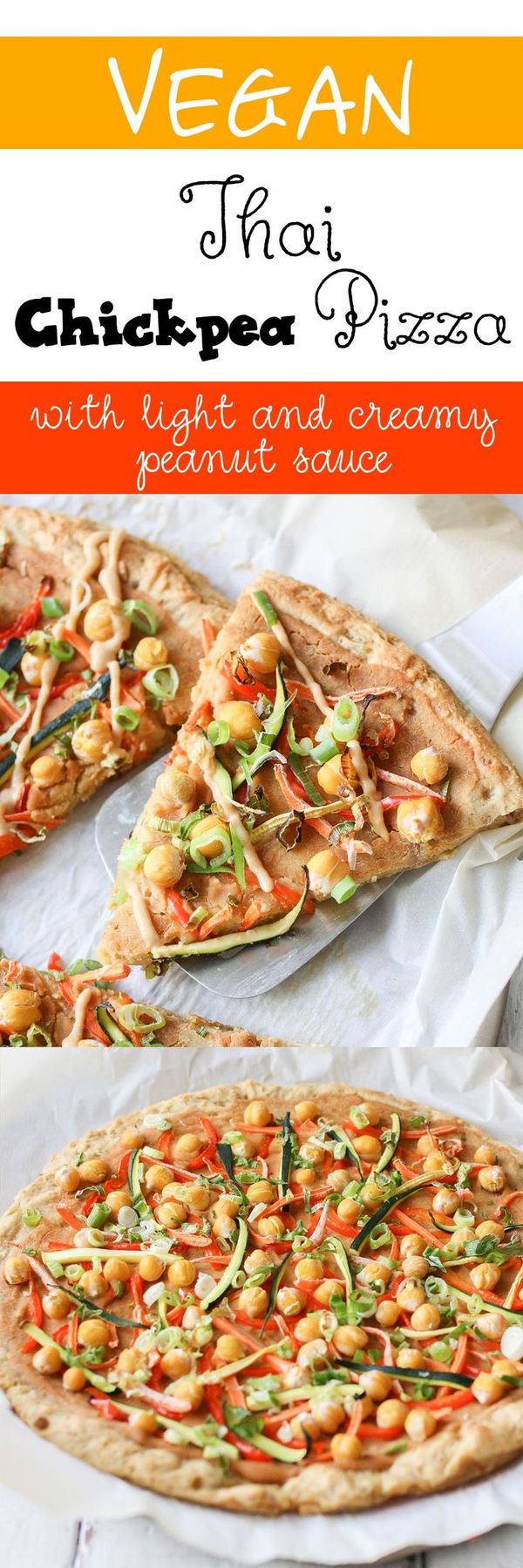 Thai Chickpea and Veggie Pizza