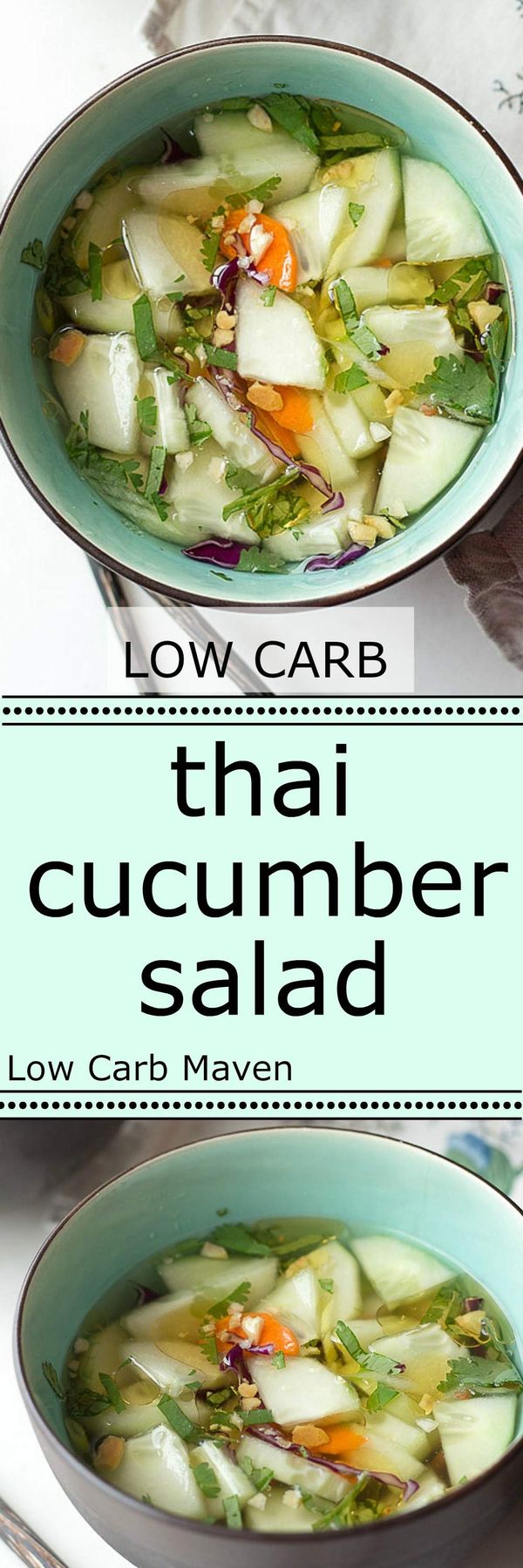 Thai Cucumber Salad (sugar-free, keto