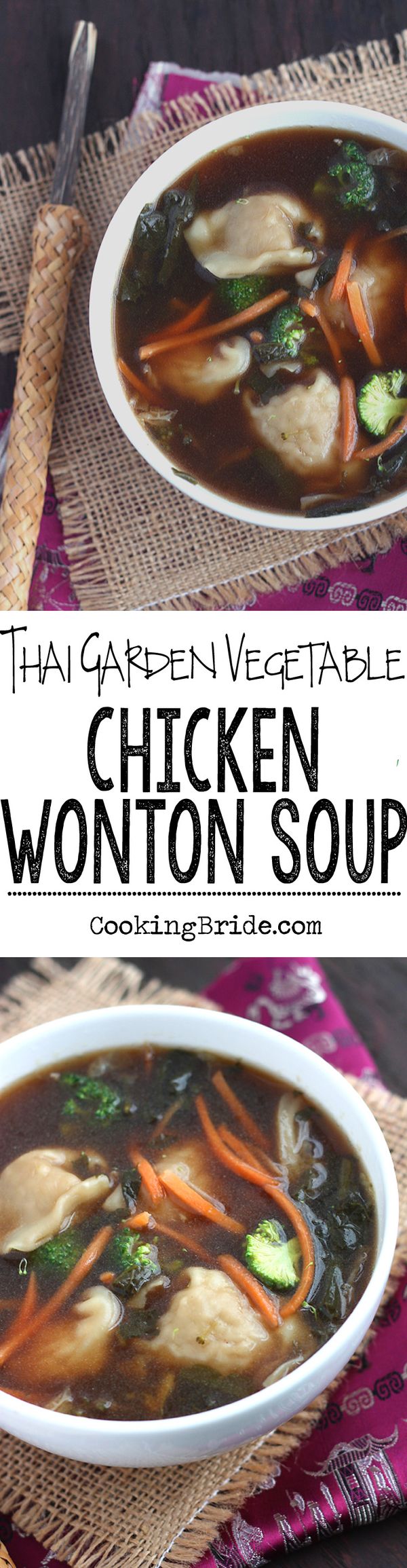 Thai Garden Vegetable Chicken Wonton Soup